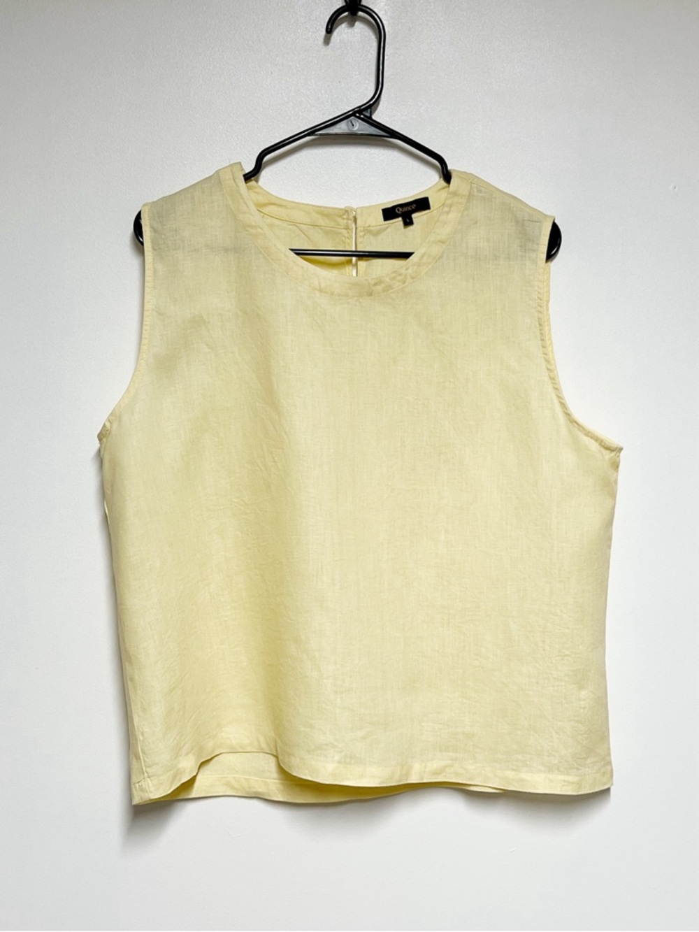NWOT Quince 100% European Linen Soft Yellow Tank Sz L